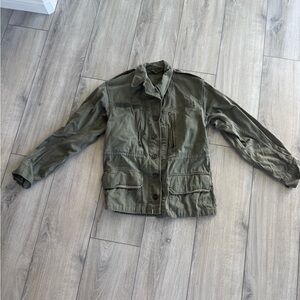 Olive Green Military Style Jacket